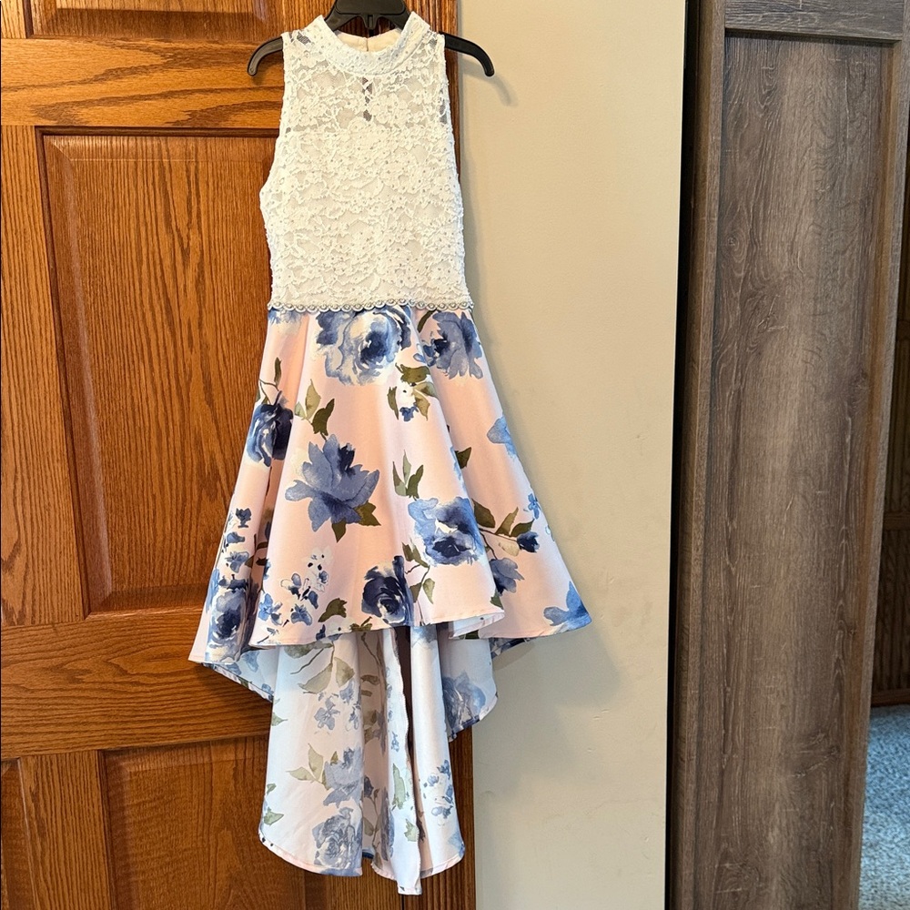 Speechless Floral Lace High-Low Dress, girls 8